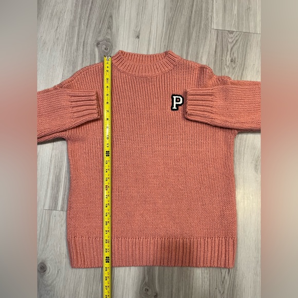 NWOT‎ PINK Victoria's Secret Pink Crew Neck Sweater with Ribbed Texture - Picture 6 of 7